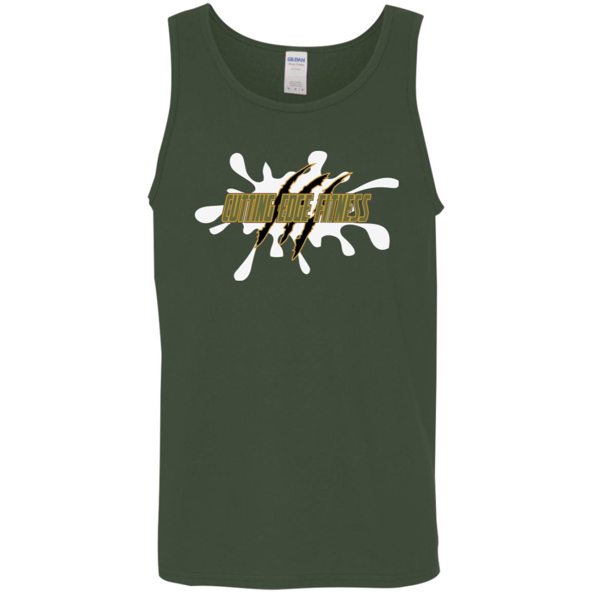 Men's Tank Top CEF White Splash, Green, Gold, Black Logo