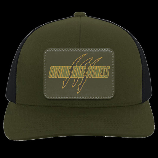CEF Patch Trucker Snap Back Hat Green, Gold, Black Logo
