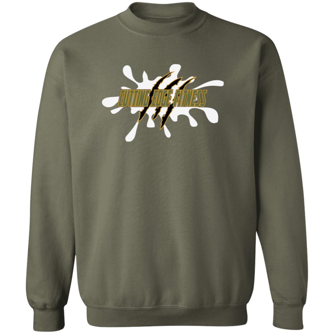 Men's Crewneck Sweatshirt CEF White Splash, Green, Gold, Black Logo